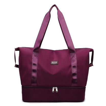 Large Capacity Nylon Waterproof Fitness Tote Single Shoulder Bag Travel Luggage Bag