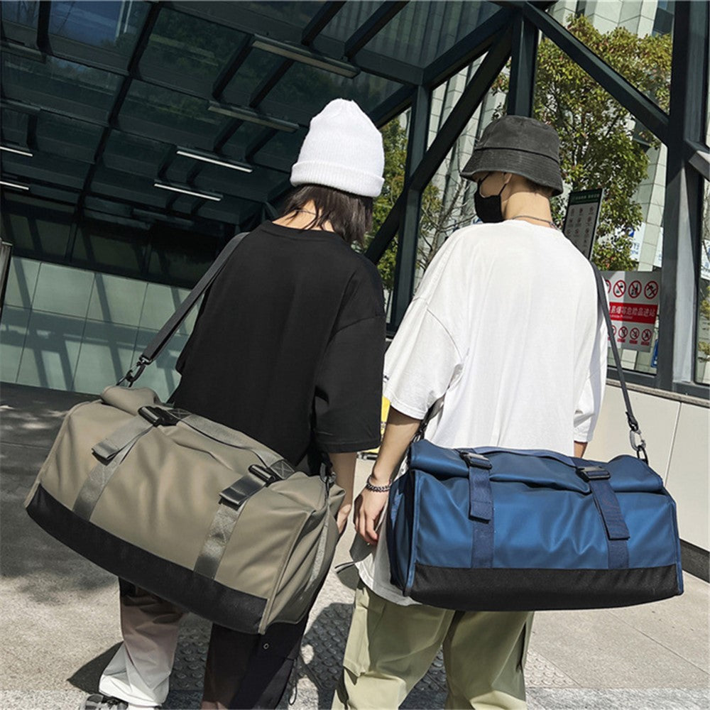 Large Capacity Oxford Cloth Sport Fitness Tote Crossbody Bag Travel Luggage Bag