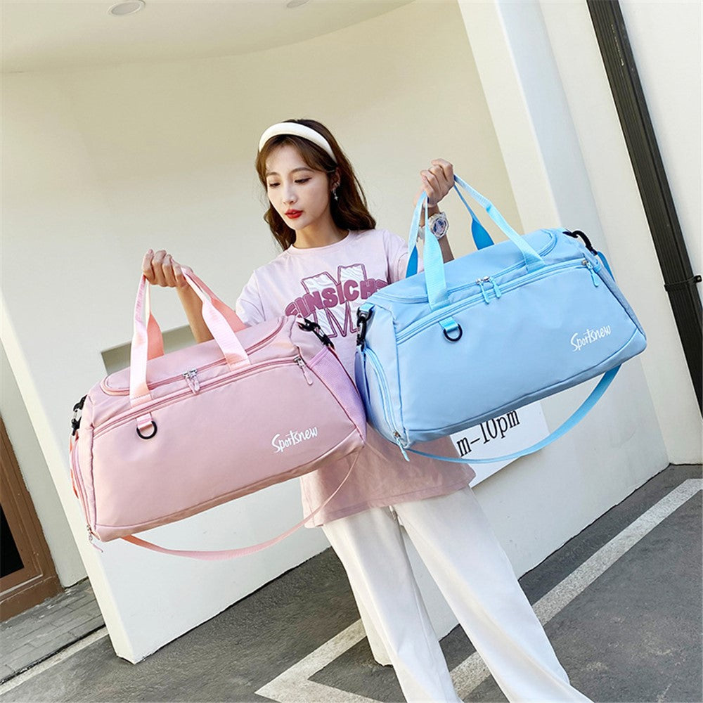 Oxford Cloth Unisex Waterproof Fitness Tote Crossbody Bag Large Capacity Travel Luggage Bag