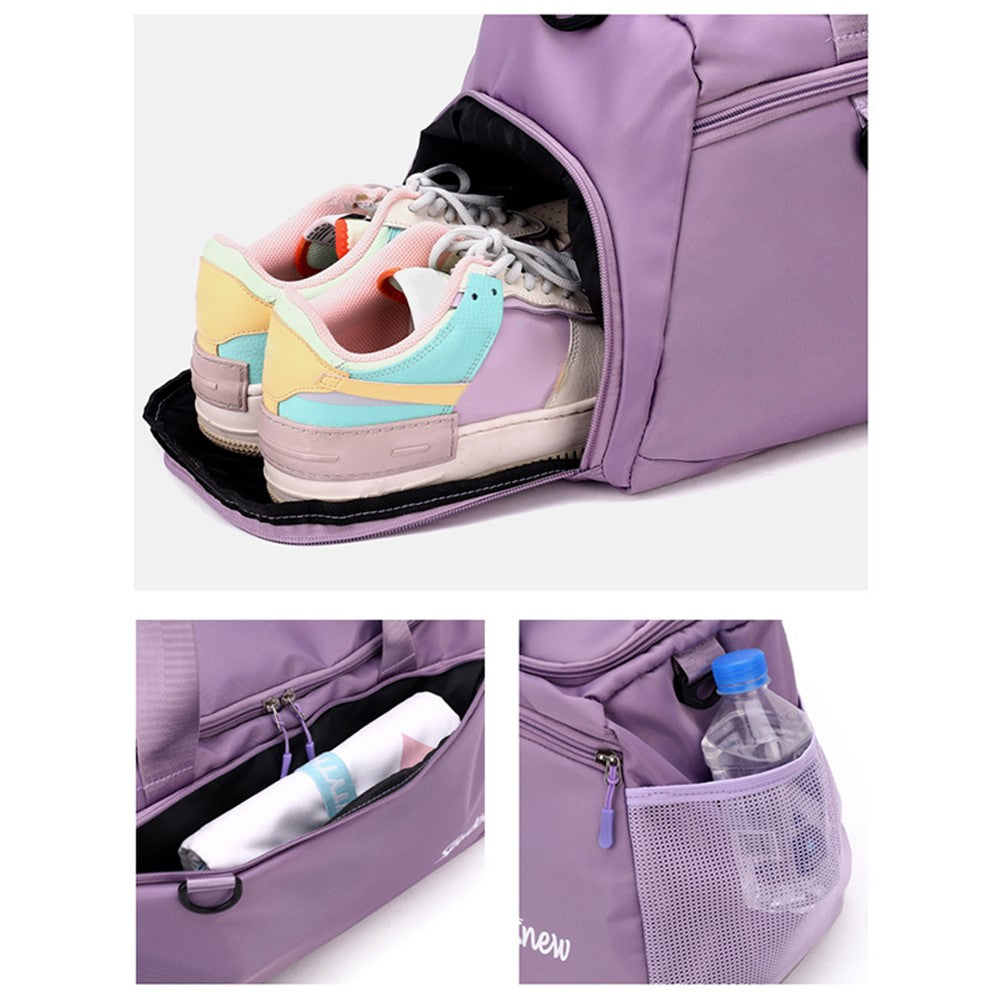 Oxford Cloth Unisex Waterproof Fitness Tote Crossbody Bag Large Capacity Travel Luggage Bag