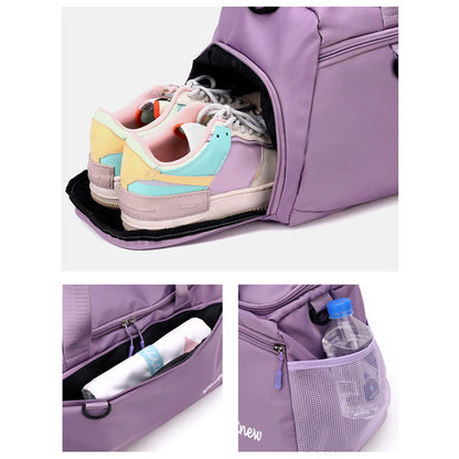 Oxford Cloth Unisex Waterproof Fitness Tote Crossbody Bag Large Capacity Travel Luggage Bag