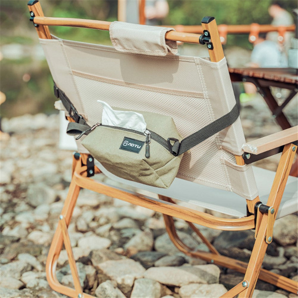 AOTU Camping Tent Canvas Tissue Cover Tissue Paper Storage Box Hanging Holder Bag with Carabiner