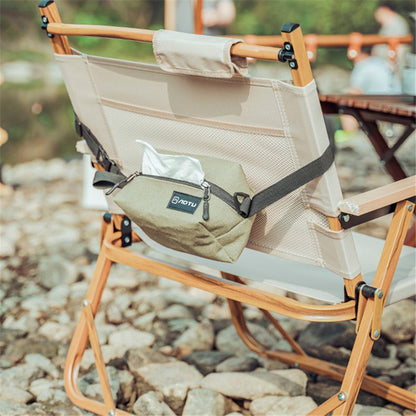 AOTU Camping Tent Canvas Tissue Cover Tissue Paper Storage Box Hanging Holder Bag with Carabiner