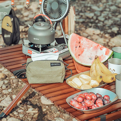 AOTU Camping Tent Canvas Tissue Cover Tissue Paper Storage Box Hanging Holder Bag with Carabiner