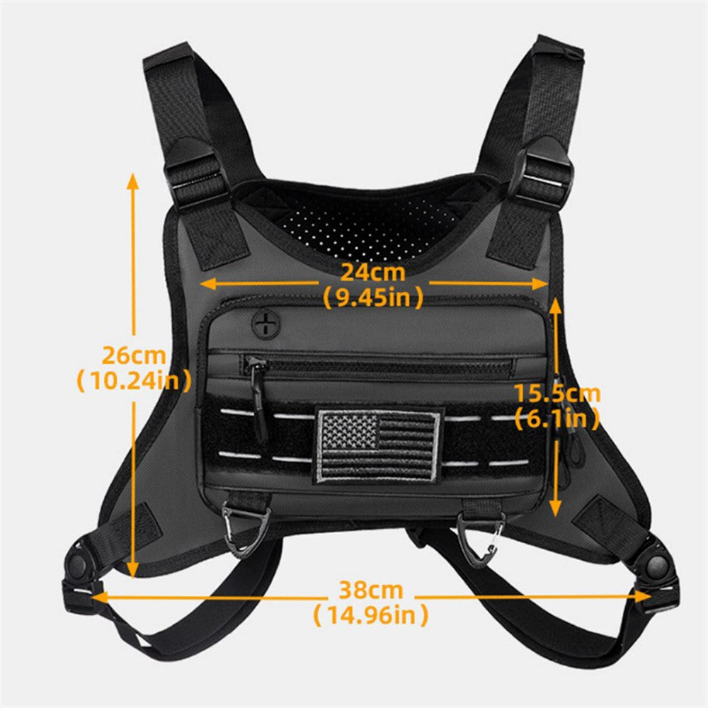 YA585 Outdoor Men Tactical Vest Bag 600D Fabric Chest Back Bag