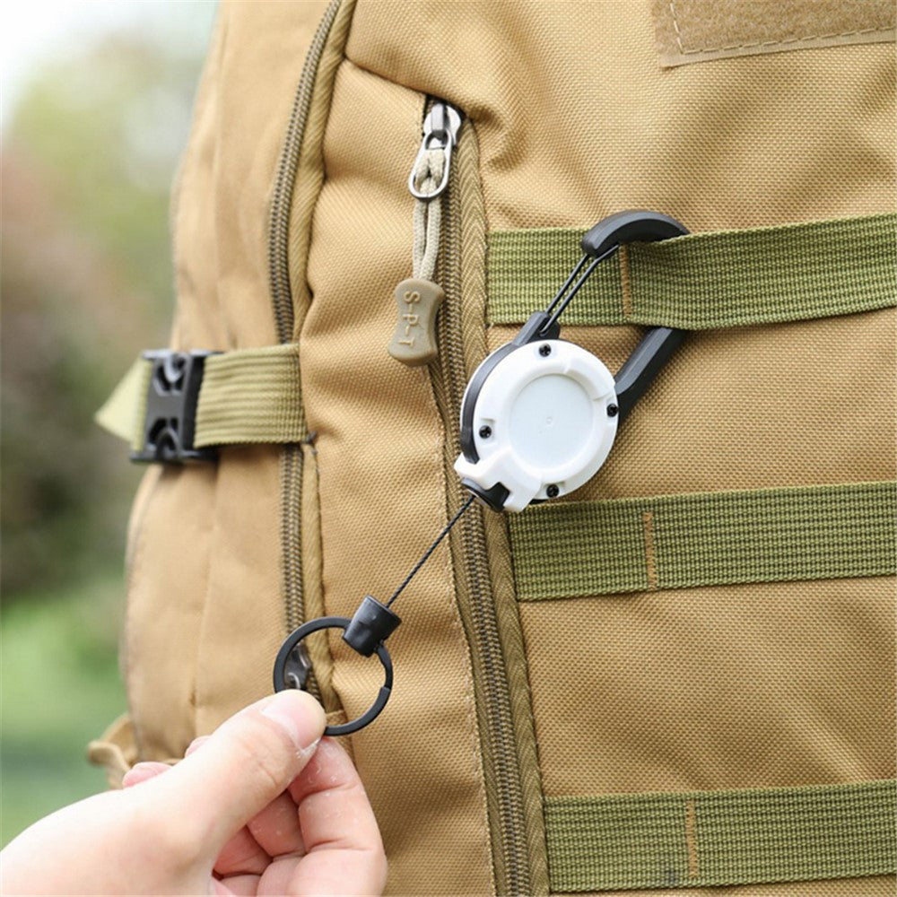 HS-6890 Automatic Retractable Wire Rope Anti-Theft Tactical Keychain Buckle