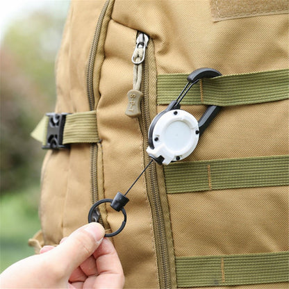 HS-6890 Automatic Retractable Wire Rope Anti-Theft Tactical Keychain Buckle