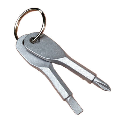2-in-1 Outdoor Emergency Portable EDC Screwdriver Pocket Tool with Key Ring