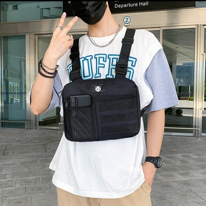 YA3066 Tactical Vest Bag Waterproof Oxford Cloth Chest Bag Casual Daypack Mini Backpack