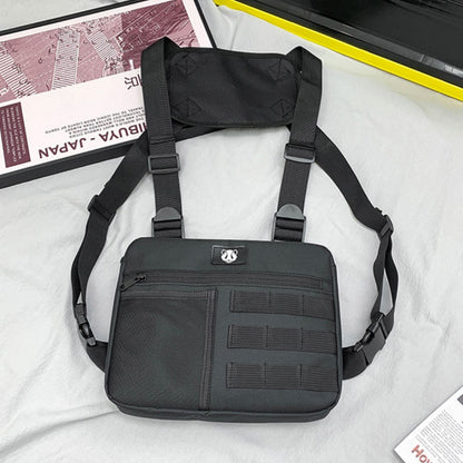 YA3066 Tactical Vest Bag Waterproof Oxford Cloth Chest Bag Casual Daypack Mini Backpack