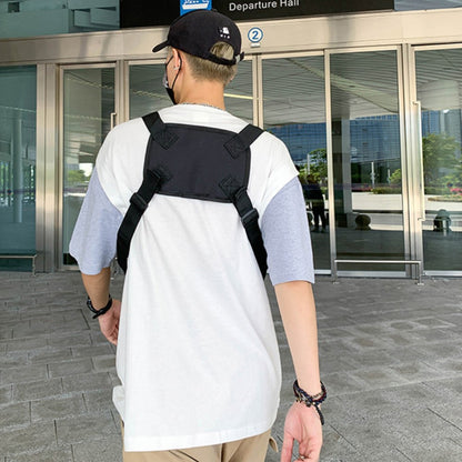 YA3066 Tactical Vest Bag Waterproof Oxford Cloth Chest Bag Casual Daypack Mini Backpack