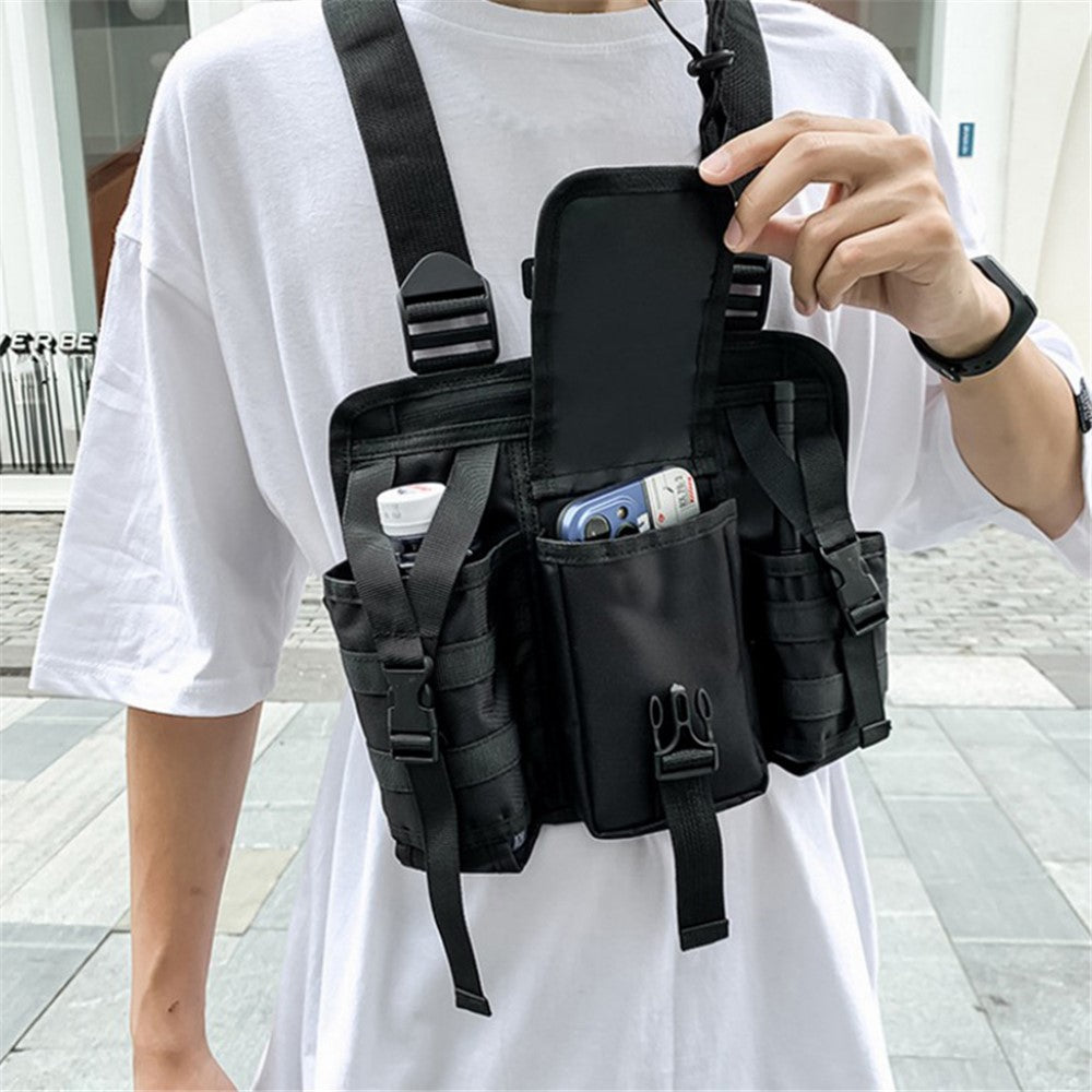 YH6025 Outdoor Tactical Vest Dual Shoulder Bag Oxford Cloth Chest Bag