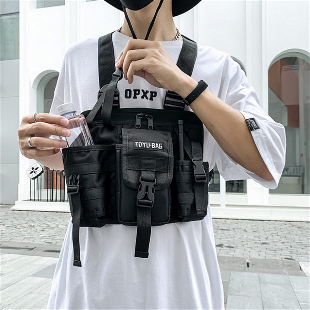 YH6025 Outdoor Tactical Vest Dual Shoulder Bag Oxford Cloth Chest Bag