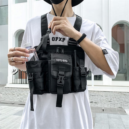 YH6025 Outdoor Tactical Vest Dual Shoulder Bag Oxford Cloth Chest Bag