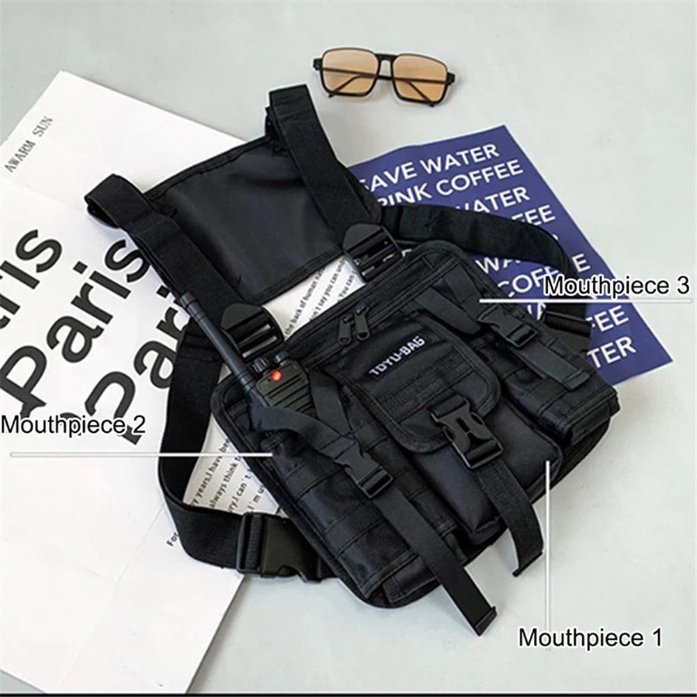 YH6025 Outdoor Tactical Vest Dual Shoulder Bag Oxford Cloth Chest Bag