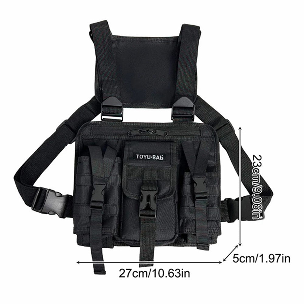 YH6025 Outdoor Tactical Vest Dual Shoulder Bag Oxford Cloth Chest Bag