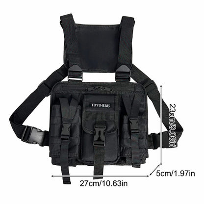 YH6025 Outdoor Tactical Vest Dual Shoulder Bag Oxford Cloth Chest Bag
