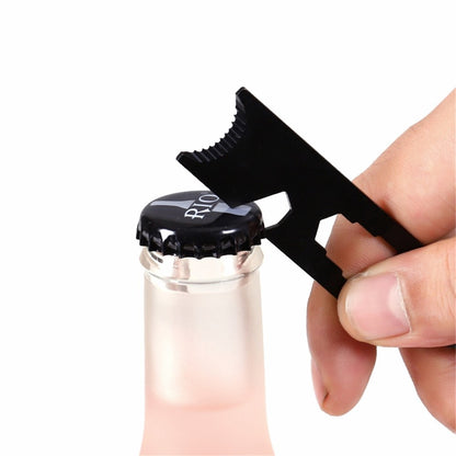 Outdoor Stainless Steel Camp Fire Starter Flint Scraper Fire Rod Striker Bottle Opener Tool