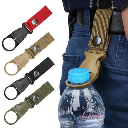 DH50 Hanging Bottle Buckle Carabiner Ring Holder Nylon Webbing Strap