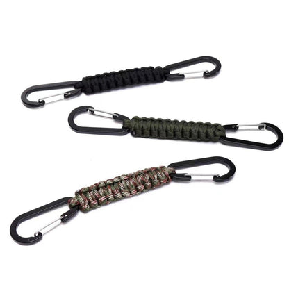 YT15010 Outdoor Climbing Paracord Keychain Carabiner Handcrafted Emergency Gear