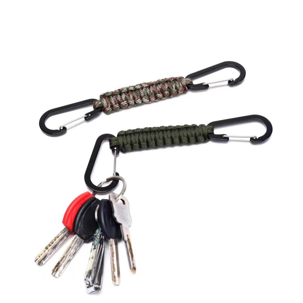 YT15010 Outdoor Climbing Paracord Keychain Carabiner Handcrafted Emergency Gear