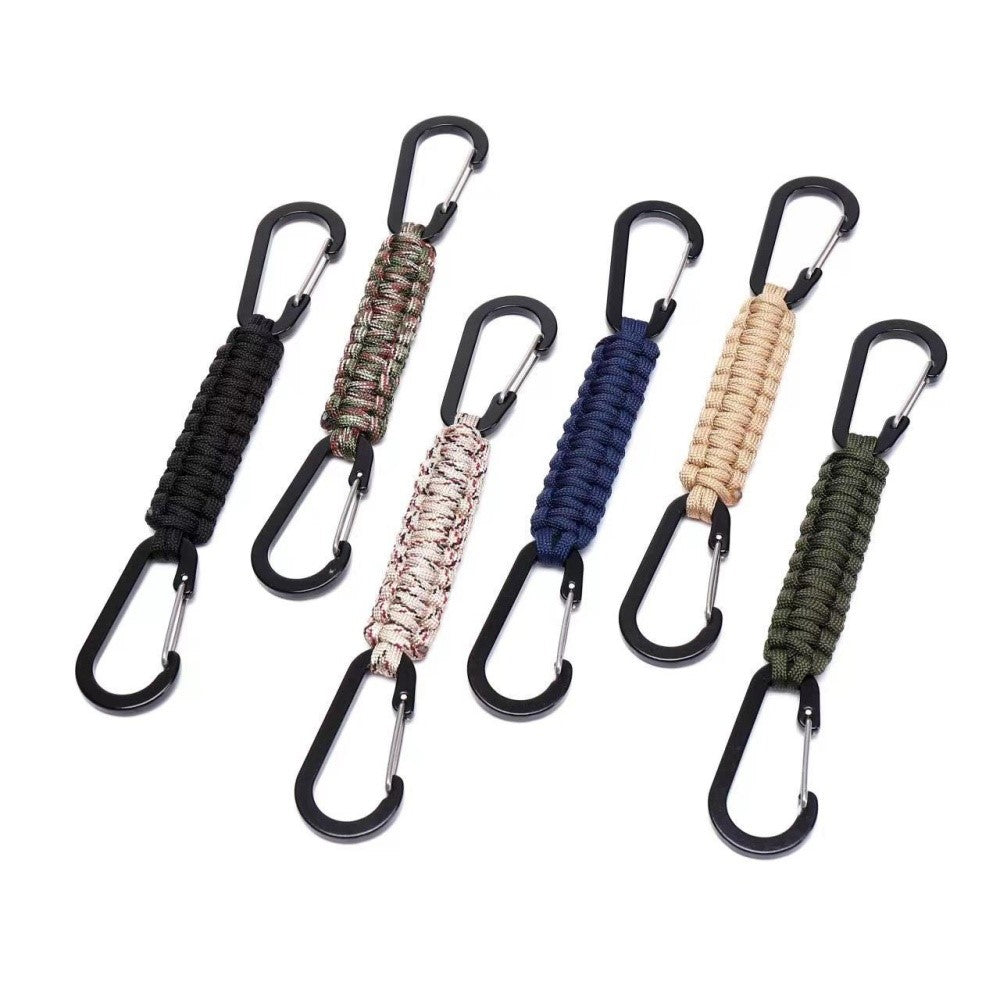 YT15010 Outdoor Climbing Paracord Keychain Carabiner Handcrafted Emergency Gear