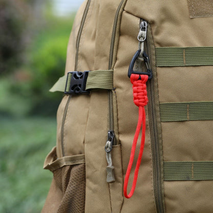 YHDE34 Outdoor Paracord Keychain Woven Lanyard Carabiner Hanging Hook