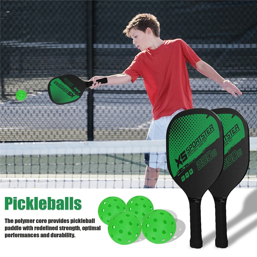 CG1415 Pickle Ball Racket Set Pickle Ball Paddle Kit with 2 Rackets + 4 Pickle Balls