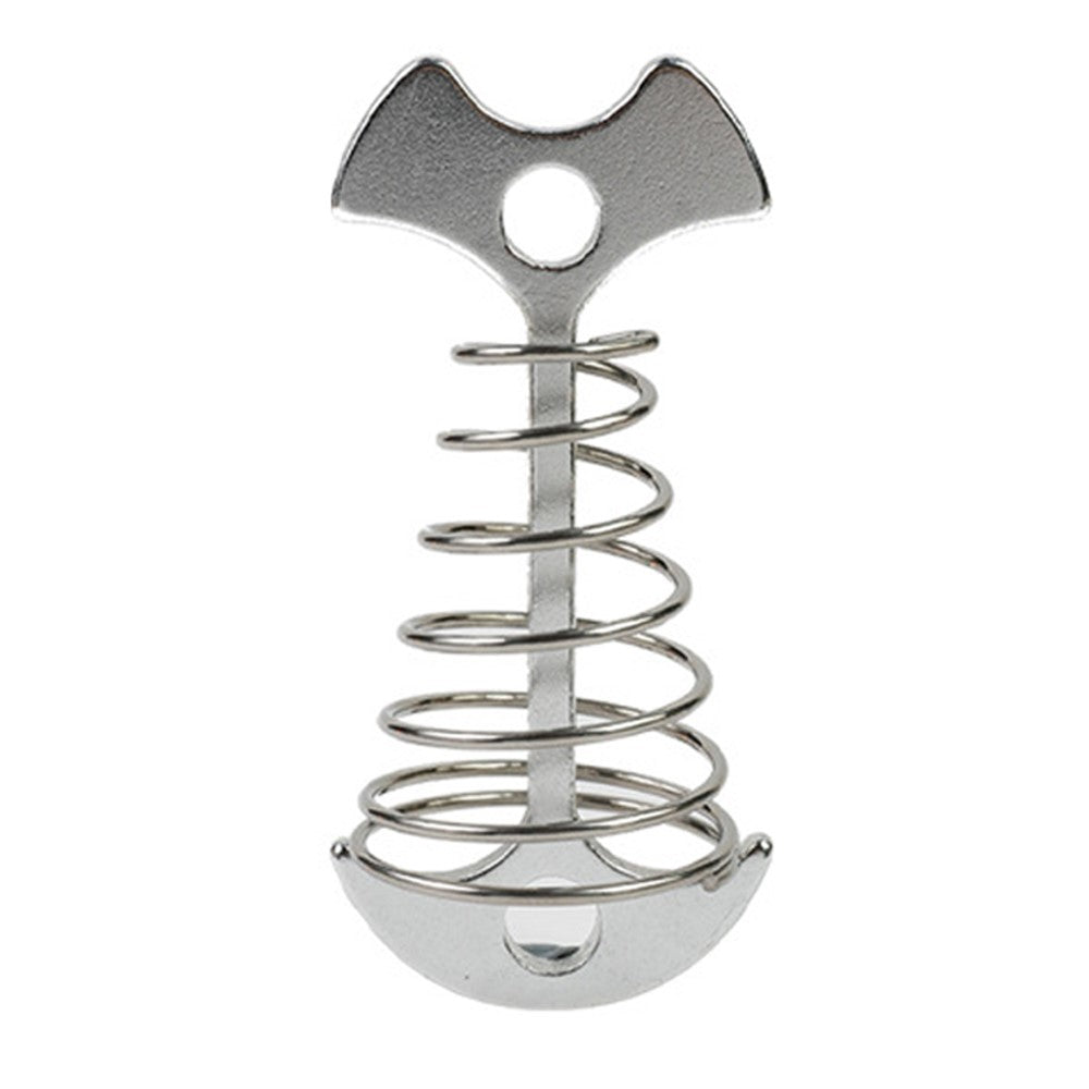AOTU AT6546 Aluminum Alloy+Stainless Steel Tent Nail Fishbone Spring Stake Deck Anchor Peg Wind Rope Buckle