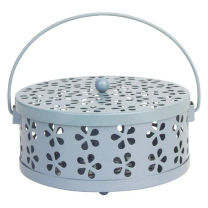 AOTU Camping Iron Mosquito Incense Coil Holder Box with Lid for Home