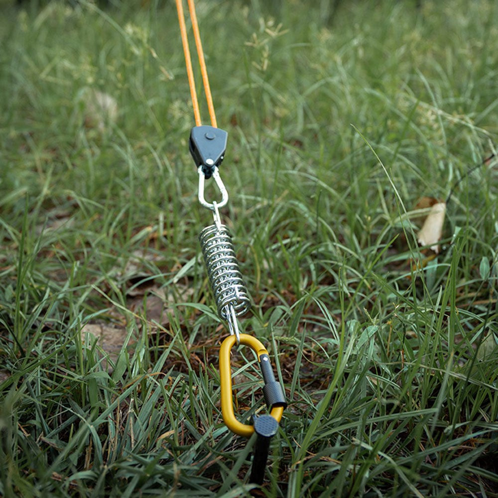 AOTU Outdoor Tent Spring Buckle Stainless Steel Elastic Buckle Canopy Awnings Fixed Hook with D Ring