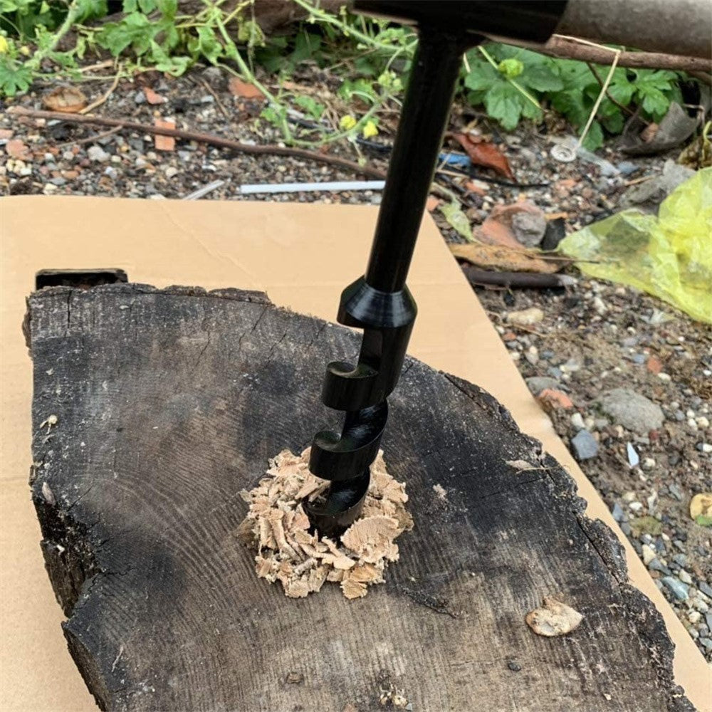 YH0158 10mm Wood Drilling Tool Outdoor Camping Carbon Steel Manual Drill Survival Tool