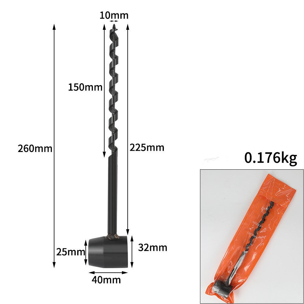 YH0158 10mm Wood Drilling Tool Outdoor Camping Carbon Steel Manual Drill Survival Tool