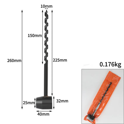 YH0158 10mm Wood Drilling Tool Outdoor Camping Carbon Steel Manual Drill Survival Tool