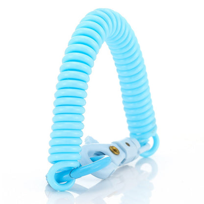 01 Multifunctional Outdoor Keychain Coil Anti-Lost Rope Elastic EVA Spring Rope