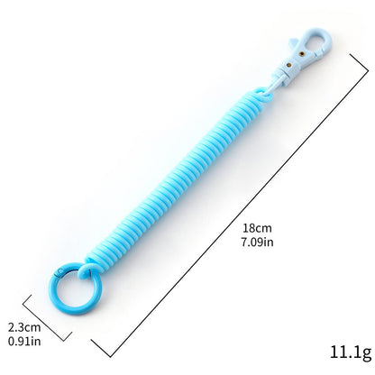 01 Multifunctional Outdoor Keychain Coil Anti-Lost Rope Elastic EVA Spring Rope