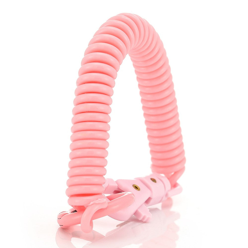 01 Multifunctional Outdoor Keychain Coil Anti-Lost Rope Elastic EVA Spring Rope