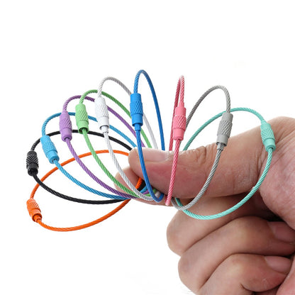 YH0589 Multifunction Steel Wire Keychain Cable Key Ring Key Chain