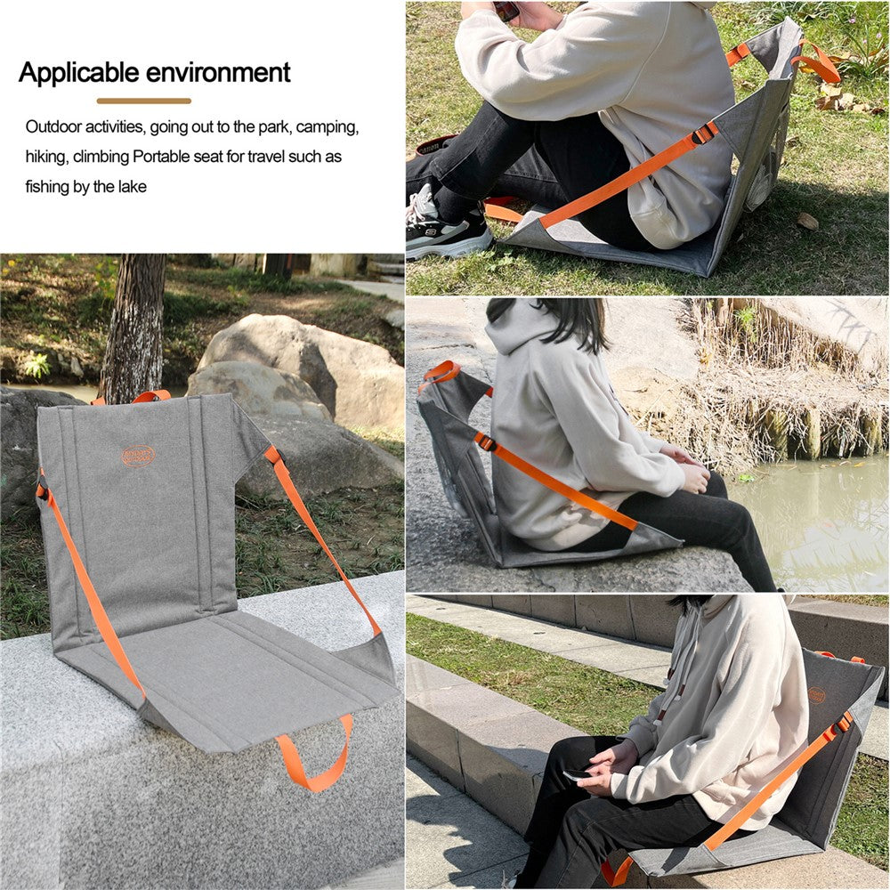 MYDAYS OUTDOOR Backrest Cushion Folding Chair Portable Outdoor Camping Seat Mat