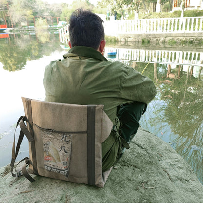 MYDAYS OUTDOOR 847203 Rollable Backrest Cushion Chair Portable Outdoor Camping Fishing Seat Mat