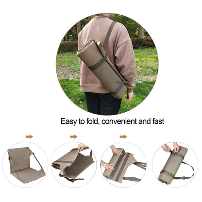 MYDAYS OUTDOOR 847203 Rollable Backrest Cushion Chair Portable Outdoor Camping Fishing Seat Mat