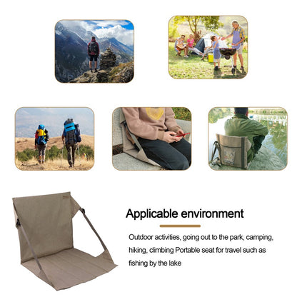 MYDAYS OUTDOOR 847203 Rollable Backrest Cushion Chair Portable Outdoor Camping Fishing Seat Mat