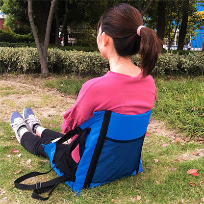 44x44cm Backrest Padded Seat Oxford Cloth Seat Cushion for Outdoor Sporting Events