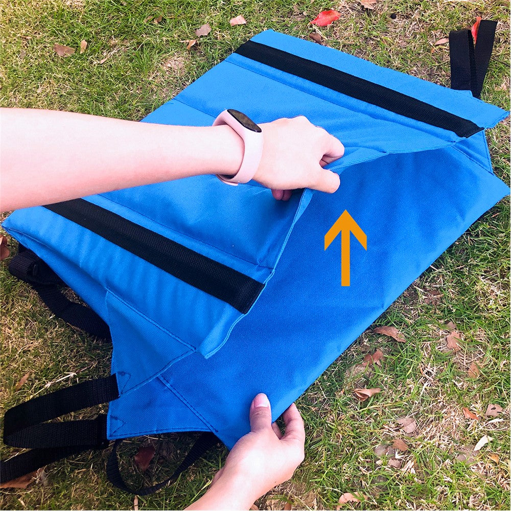 44x44cm Backrest Padded Seat Oxford Cloth Seat Cushion for Outdoor Sporting Events