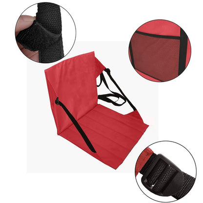 44x44cm Backrest Padded Seat Oxford Cloth Seat Cushion for Outdoor Sporting Events