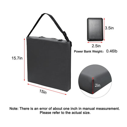 Portable Outdoor Stadium Electric Heating Seat Mat Winter Leather+Cotton Seat Cushion