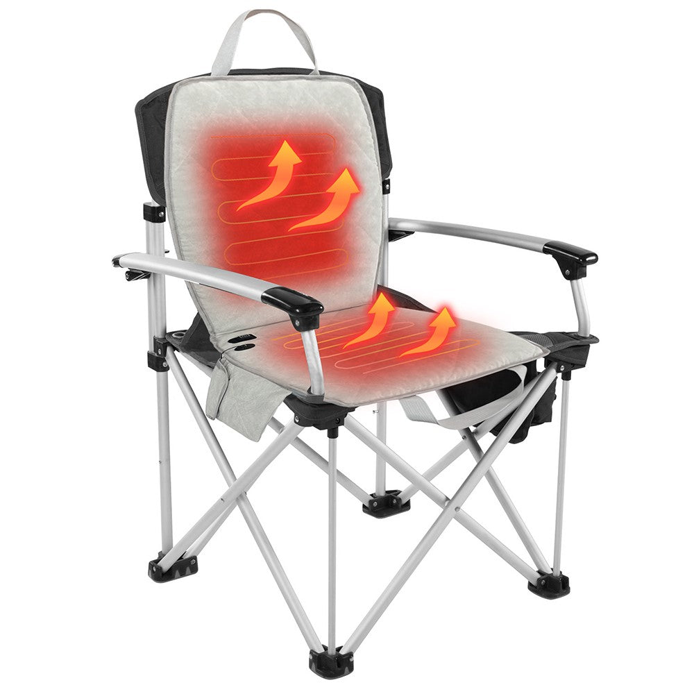 MYDAYS OUTDOOR 850230 Heated Seat Cushion Backrest Seat Mat for Outdoor Fishing Camping