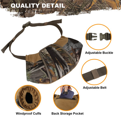 850908 47x27cm Camouflage Hand Muff with Clear Window for Winter Hunting