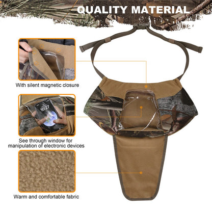 850908 47x27cm Camouflage Hand Muff with Clear Window for Winter Hunting
