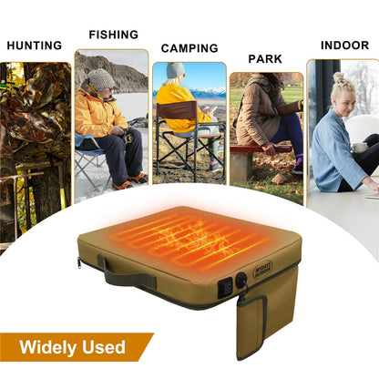MYDAYS OUTDOOR 38x33x5cm Heated Seat Cushion Outdoor Heating Pad (Without Battery)